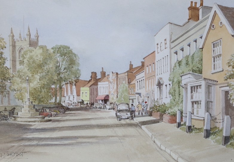 Dorothy Lightfoot (1909-2002), three watercolours, villages in Suffolk including Lavenham and Dedham, 20 x 29cm